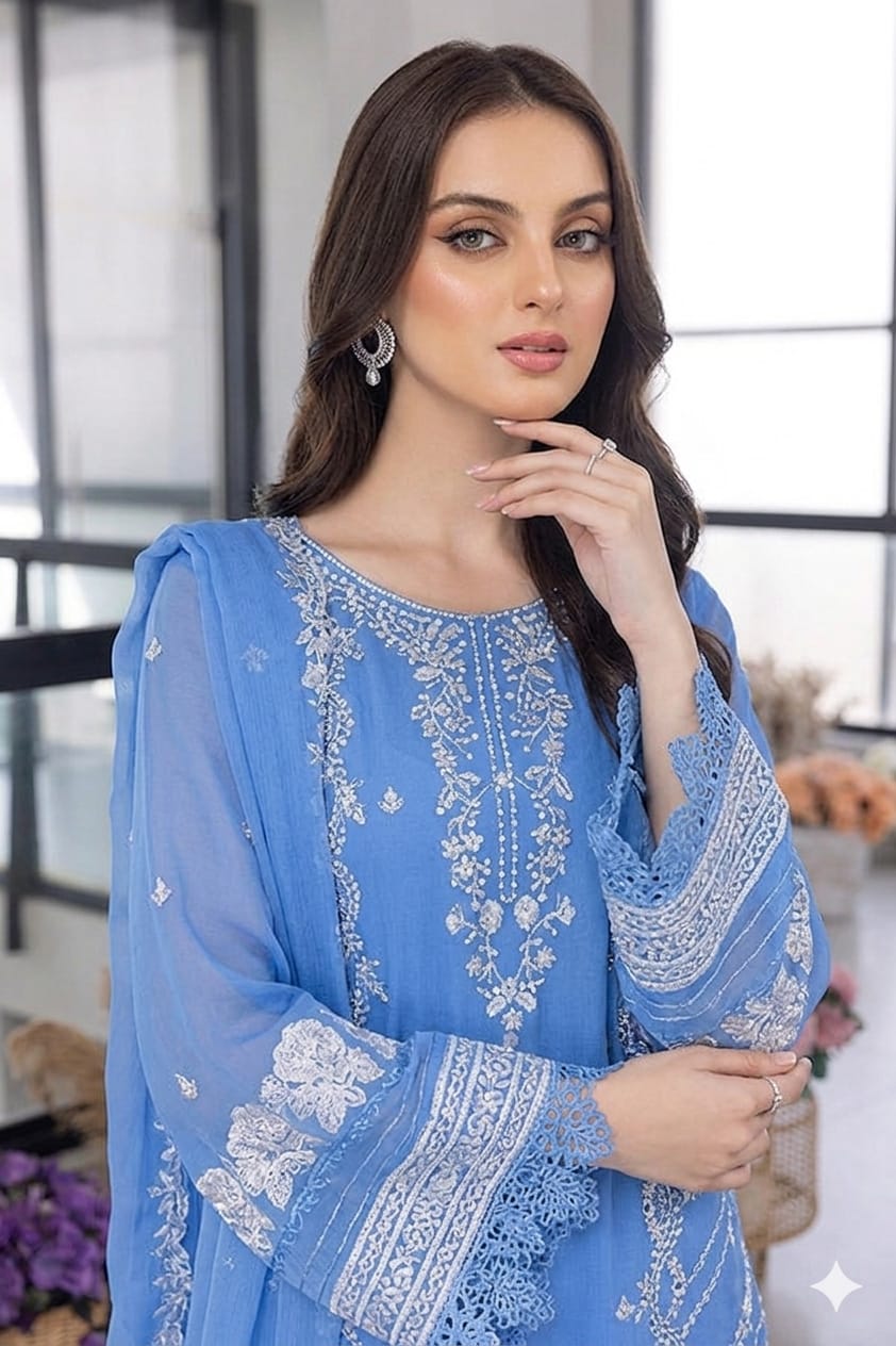 3PIECE Luxury Embroidered Summer Collection