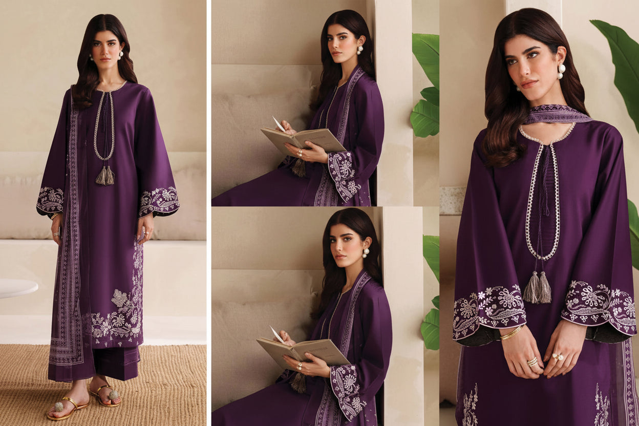 3PIECE Embroidered Summer Collection