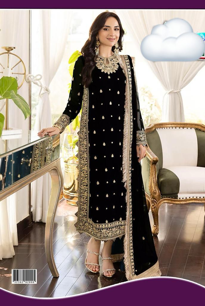 Asim Jofa Premium Chiffon Ensemble - Heavy Embroidered 3PC Luxury Suit in three Different colours
