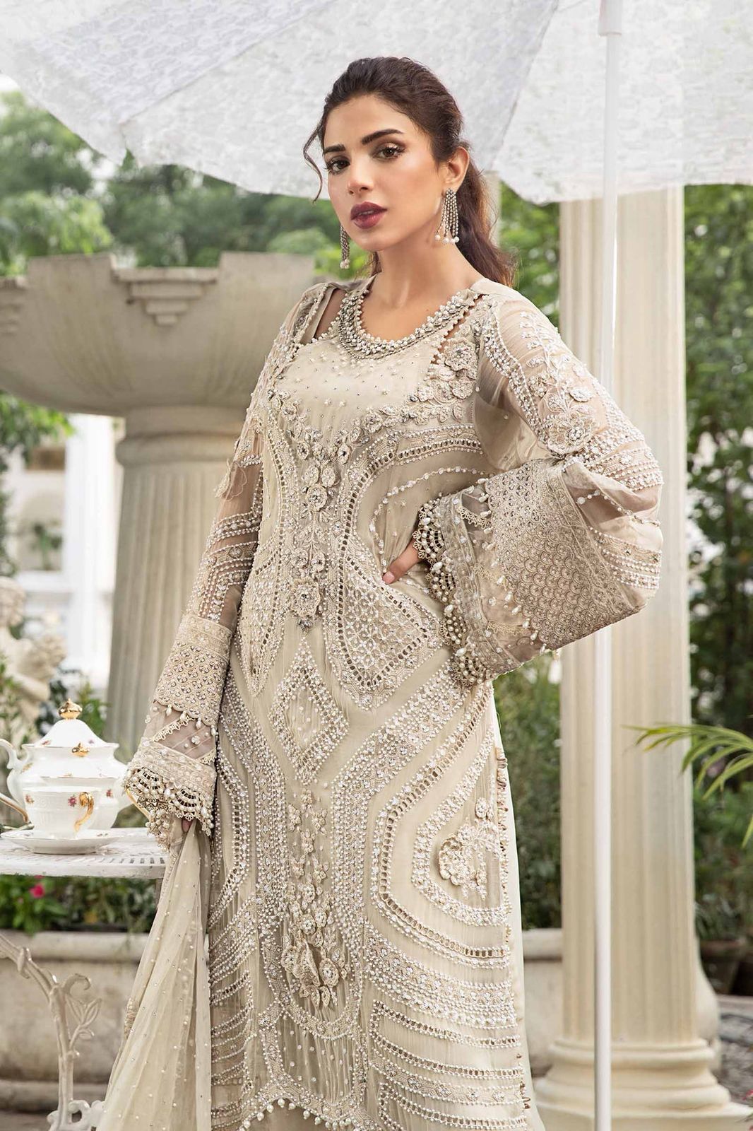 3PIECE Luxury Embroidered Chiffon Suit