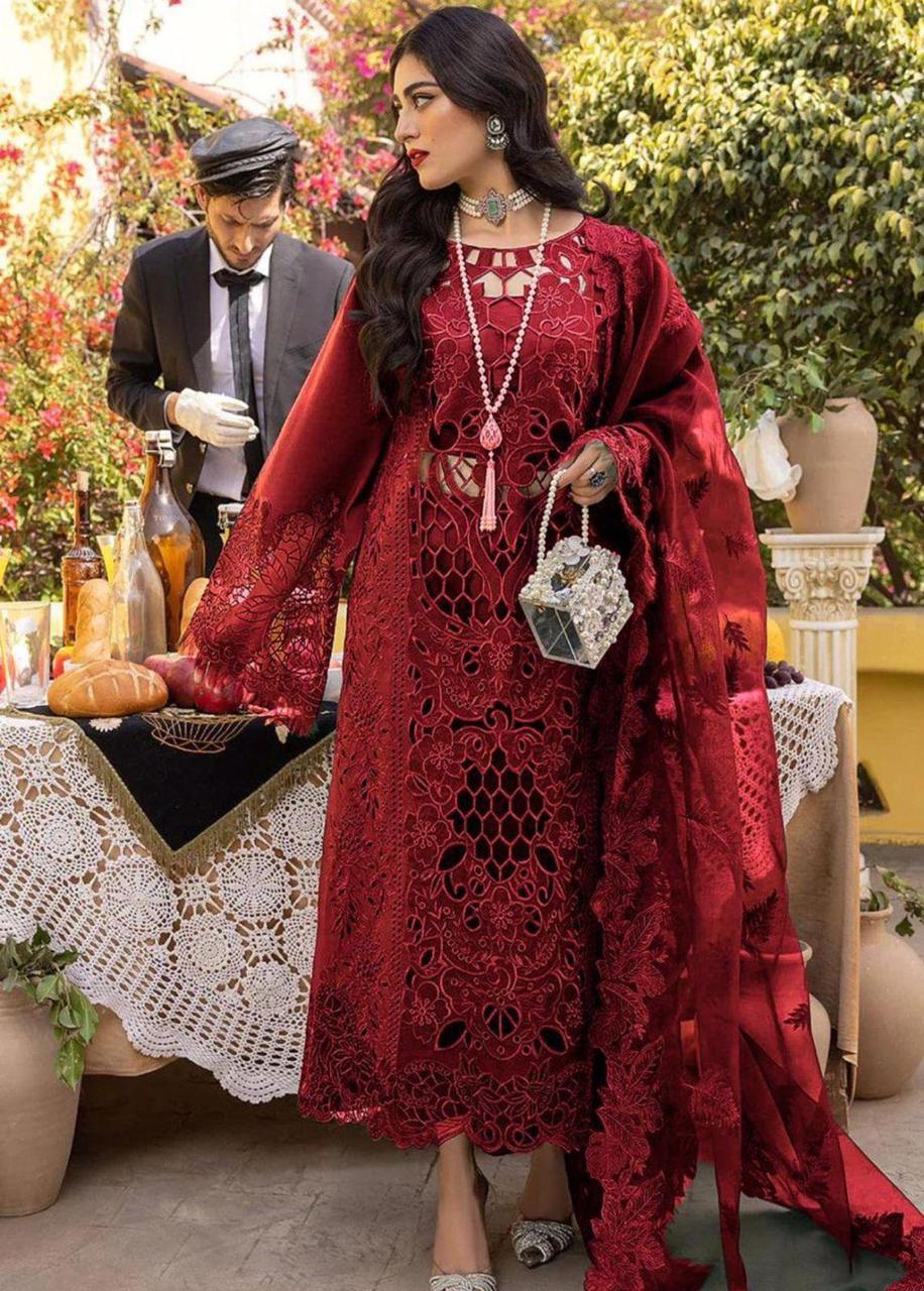 3PIECE Luxury Embroidered Laser Cutwork Exclusive Collection