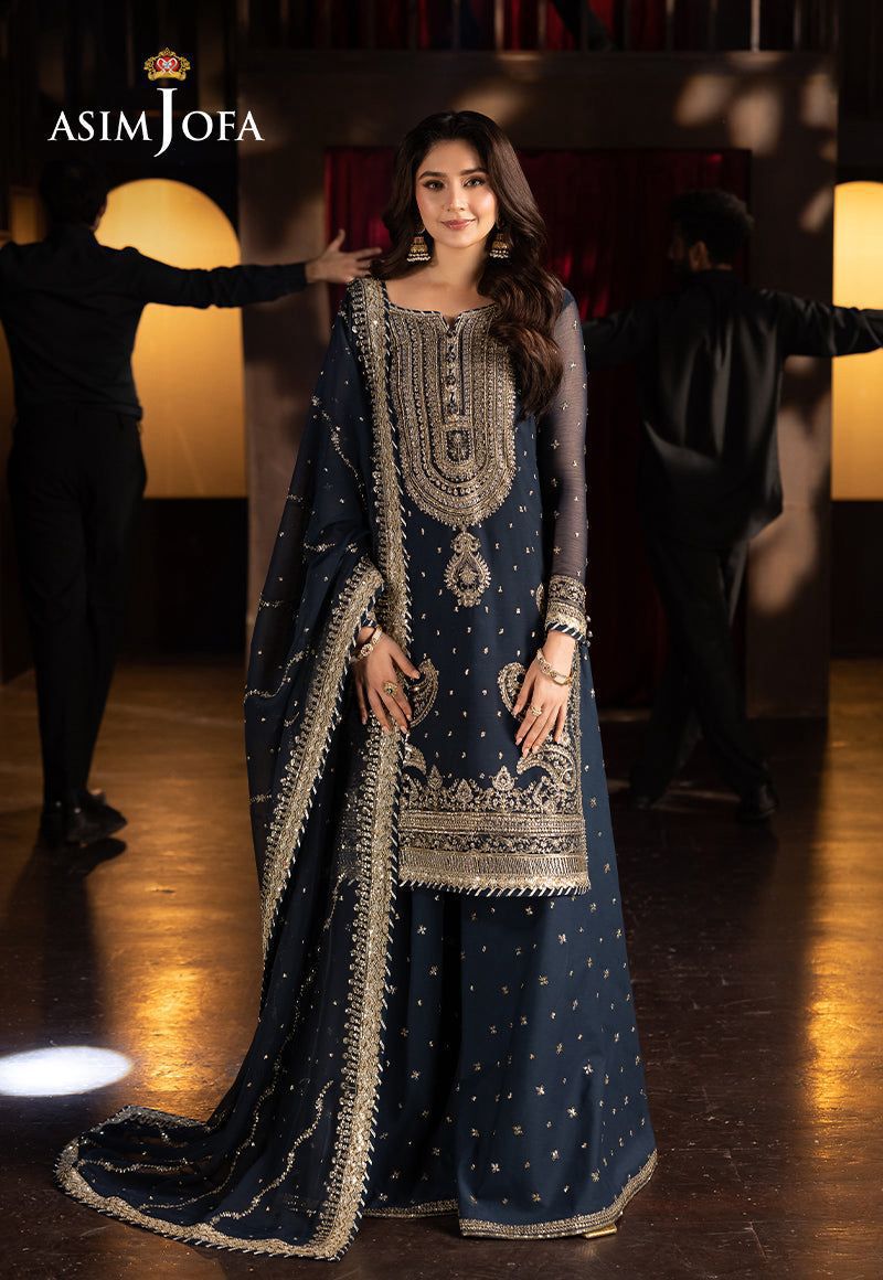 3PIECE Luxury Embroidered Collection With Chiffon Embroidered Dupatta