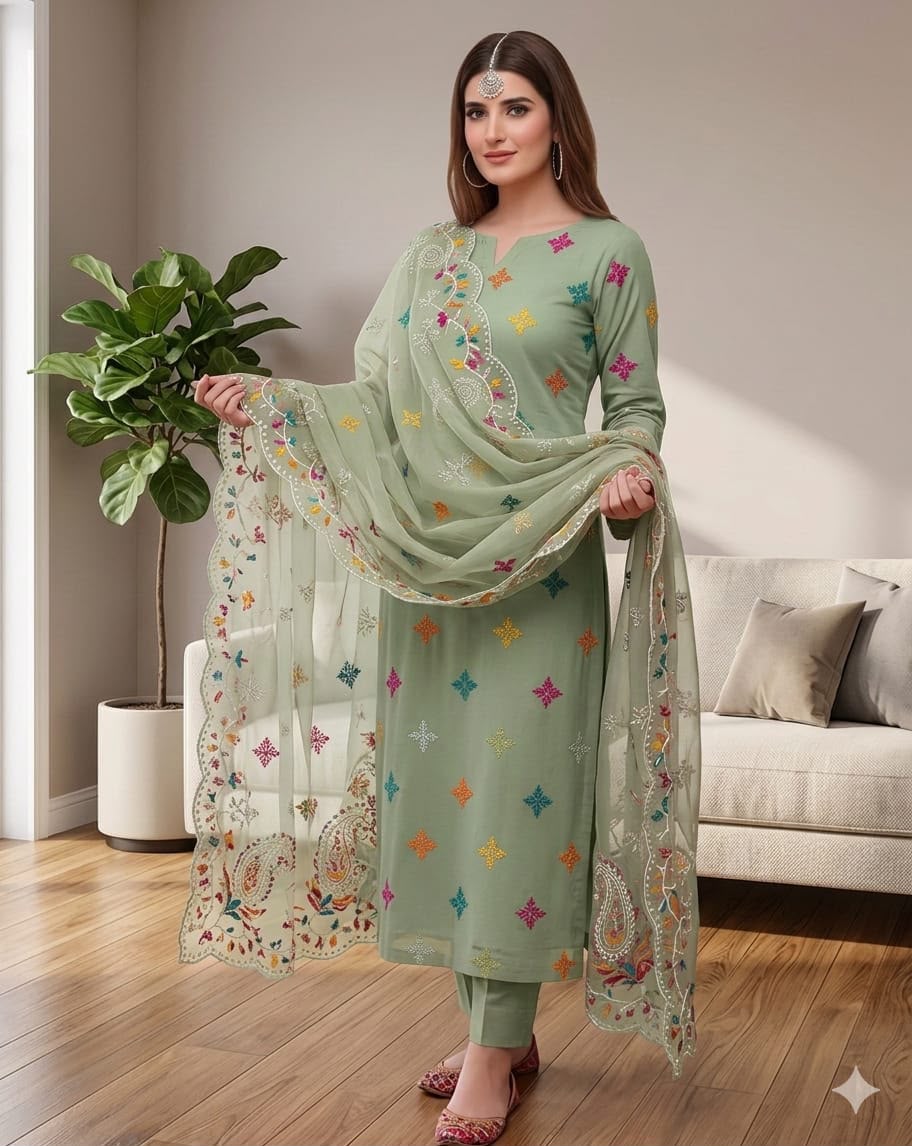 3PIECE Embroidered Summer Collection