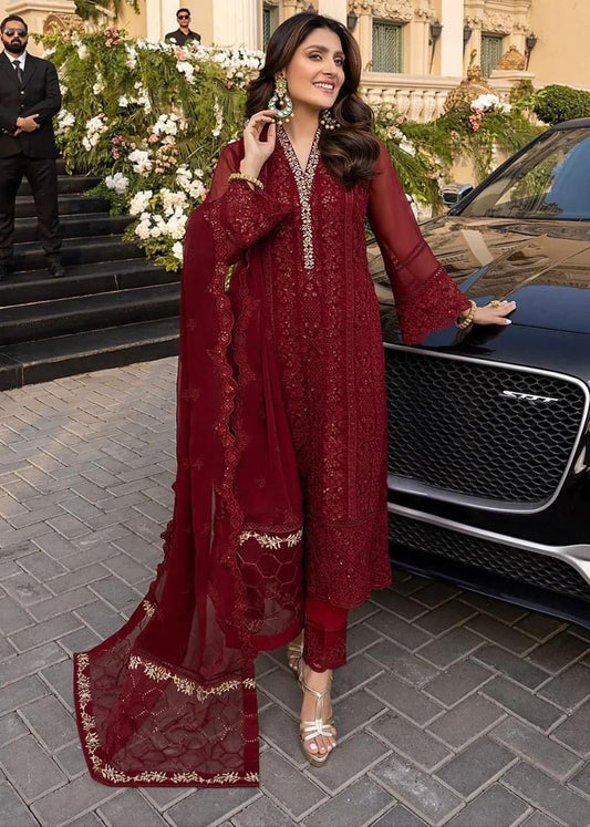 3PIECE Luxury Embroidered Chiffon Suit