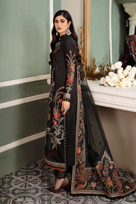 Maria B Inspired Premium Sateen Lawn Embroidered Suit