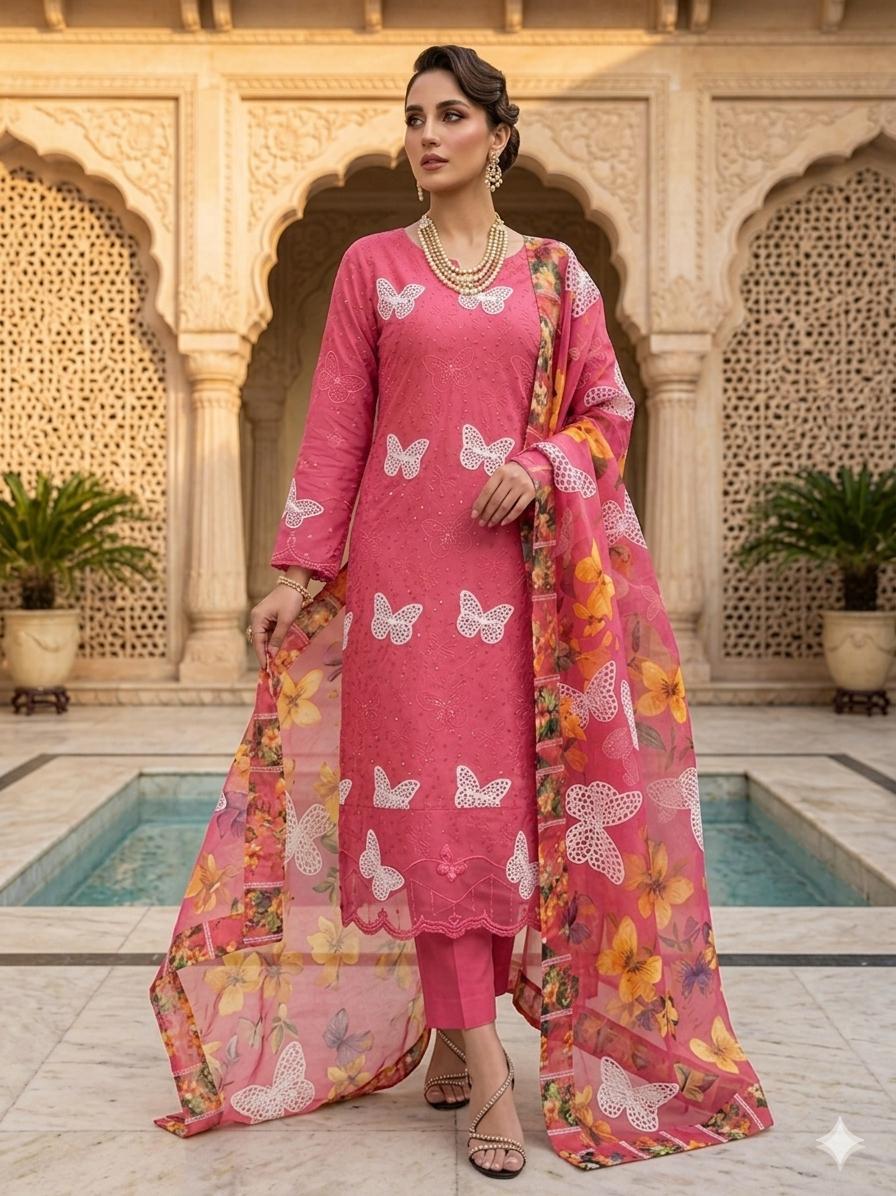 Maria B 3PIECE Embroidered Summer Collection Suit