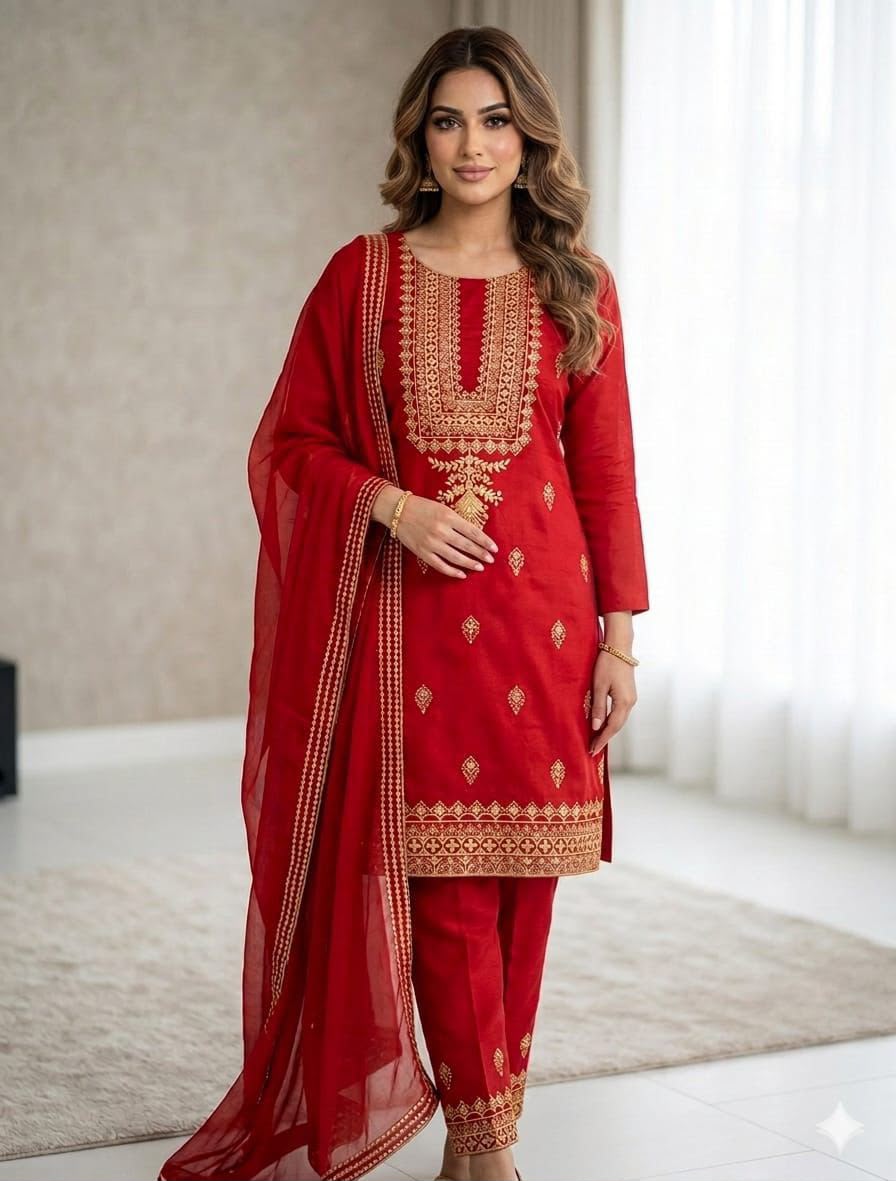 3PIECE Embroidered Sequence Summer Collection