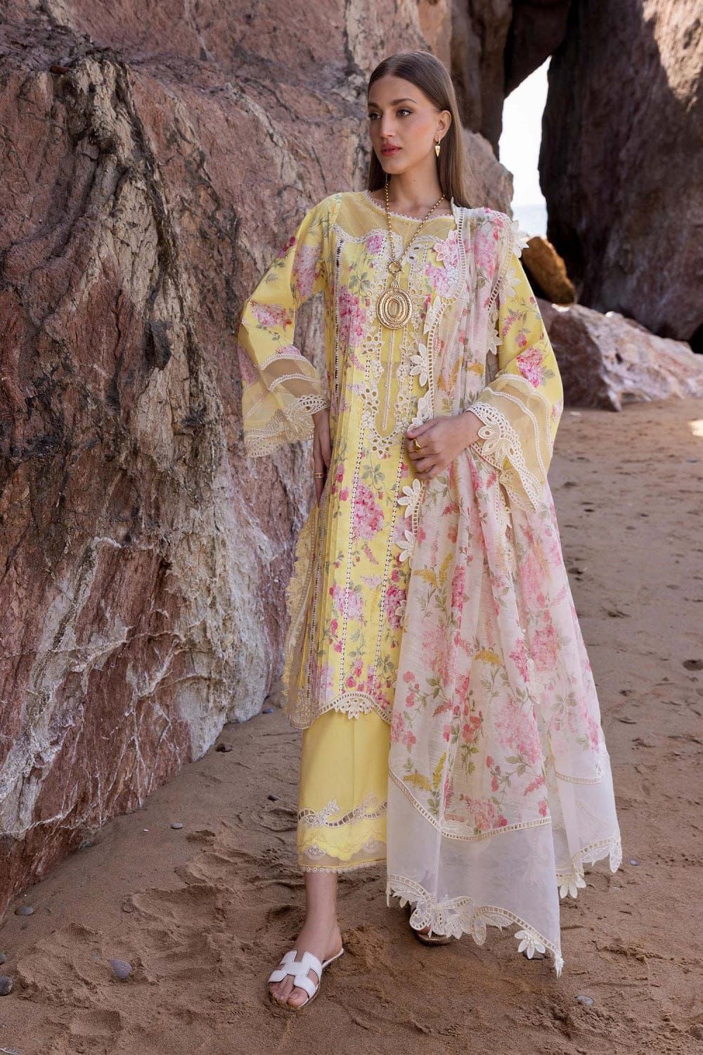 3Piece Embroidered Summer Collection Suit