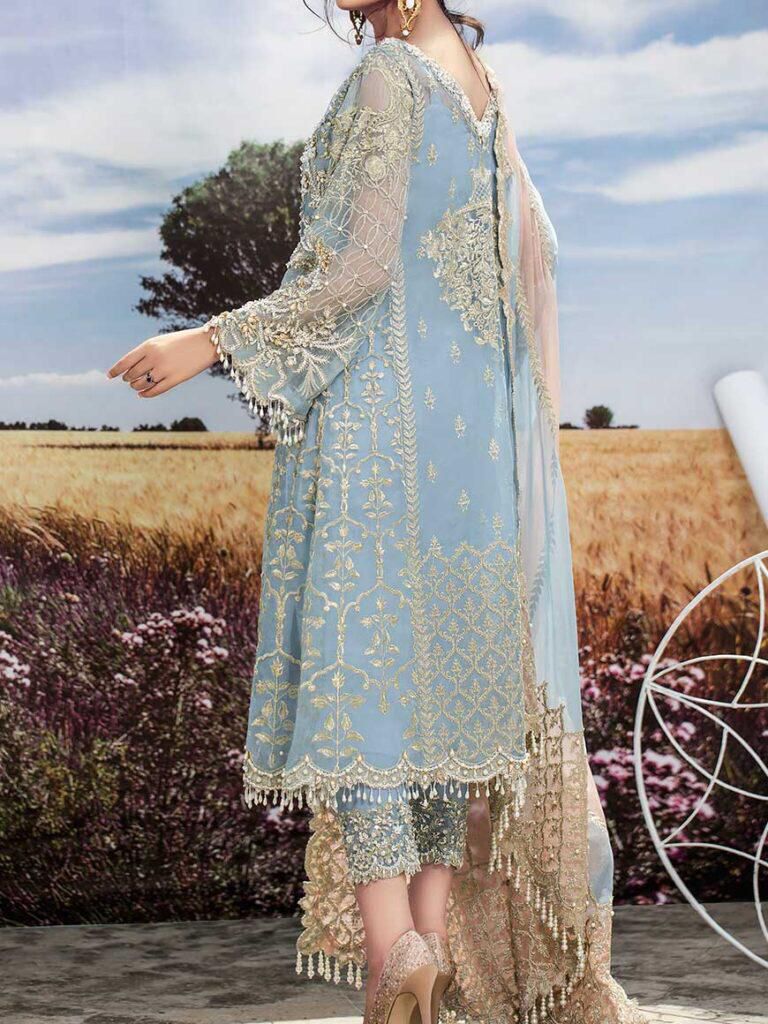 3PIECE Luxury Embroidered Organza,Net Duppta