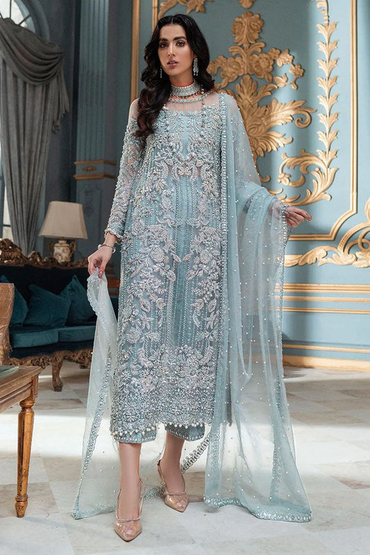 3PIECE Luxury Embroidered Net & SILK