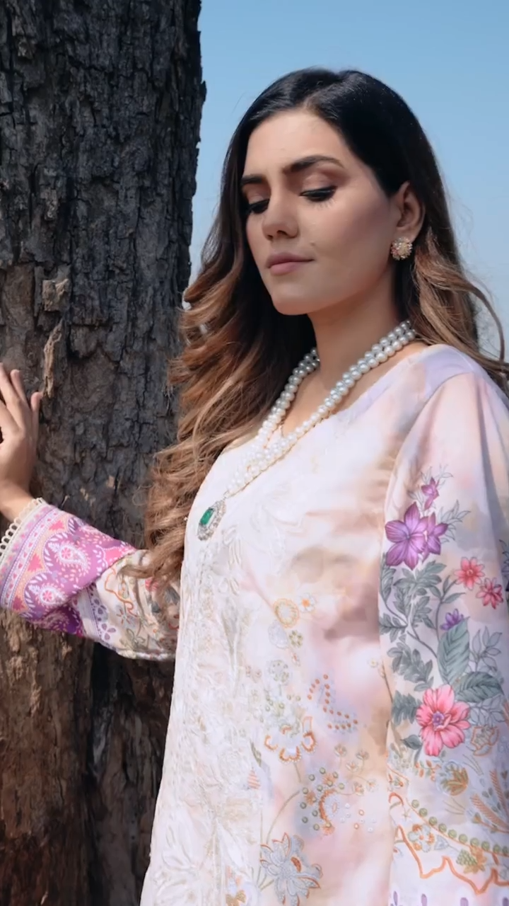 3 Piece Embroidered Women's Suit Summer Collection