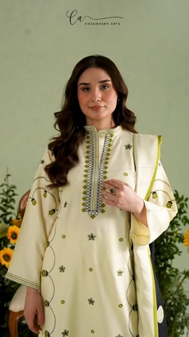 3 Piece Embroidered Women's Suit Winter Collection