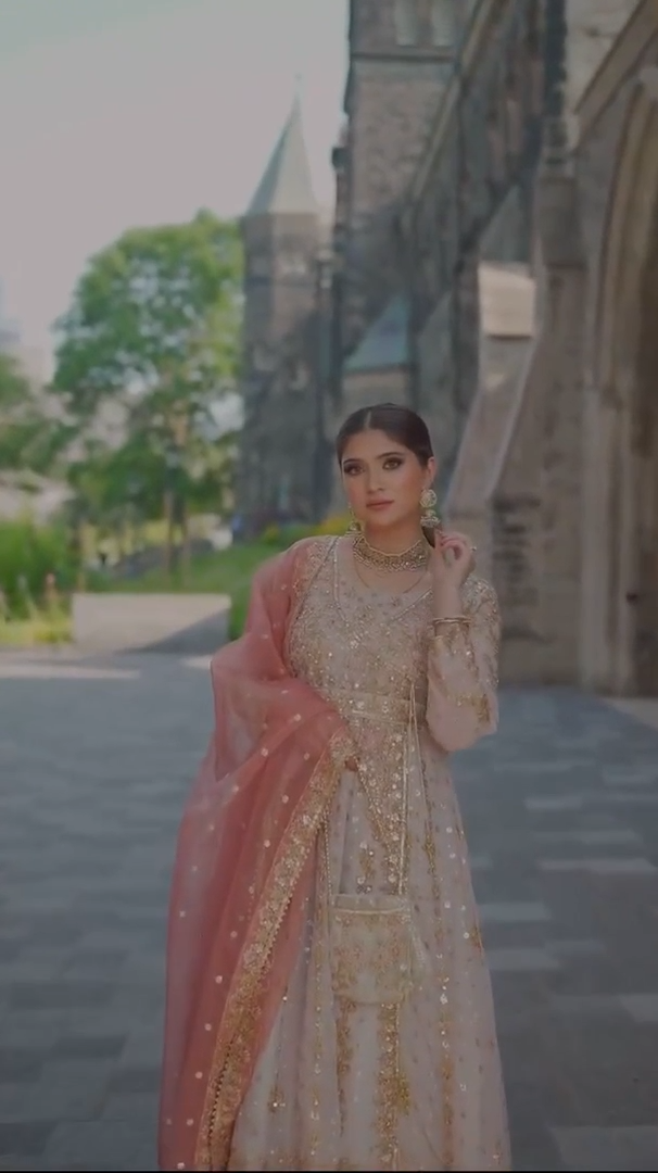 Long angrakha Chiffon Women's Dress